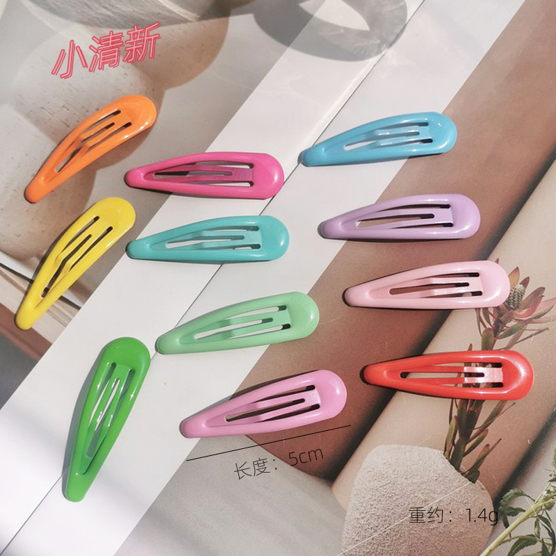 Water drop candy color BB clip color New Internet celebrity hair accessories Korean style children's hairpin dripping hair clip bangs side clip