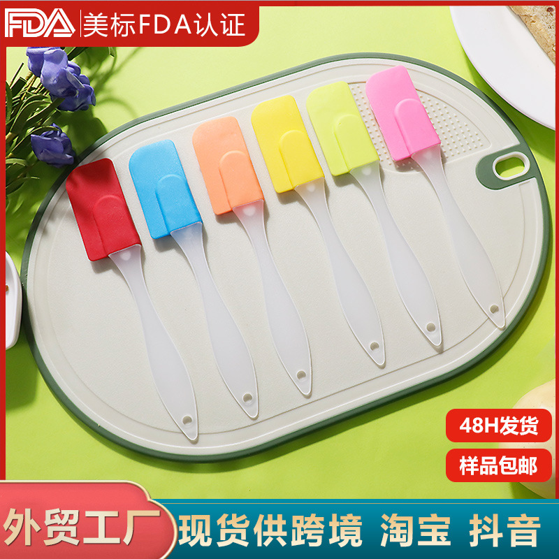 Силиконовый скребок маленького размера, кремовый шпатель, термостойкий скребок для выпечки, пищевой силикон, оптовая продажа