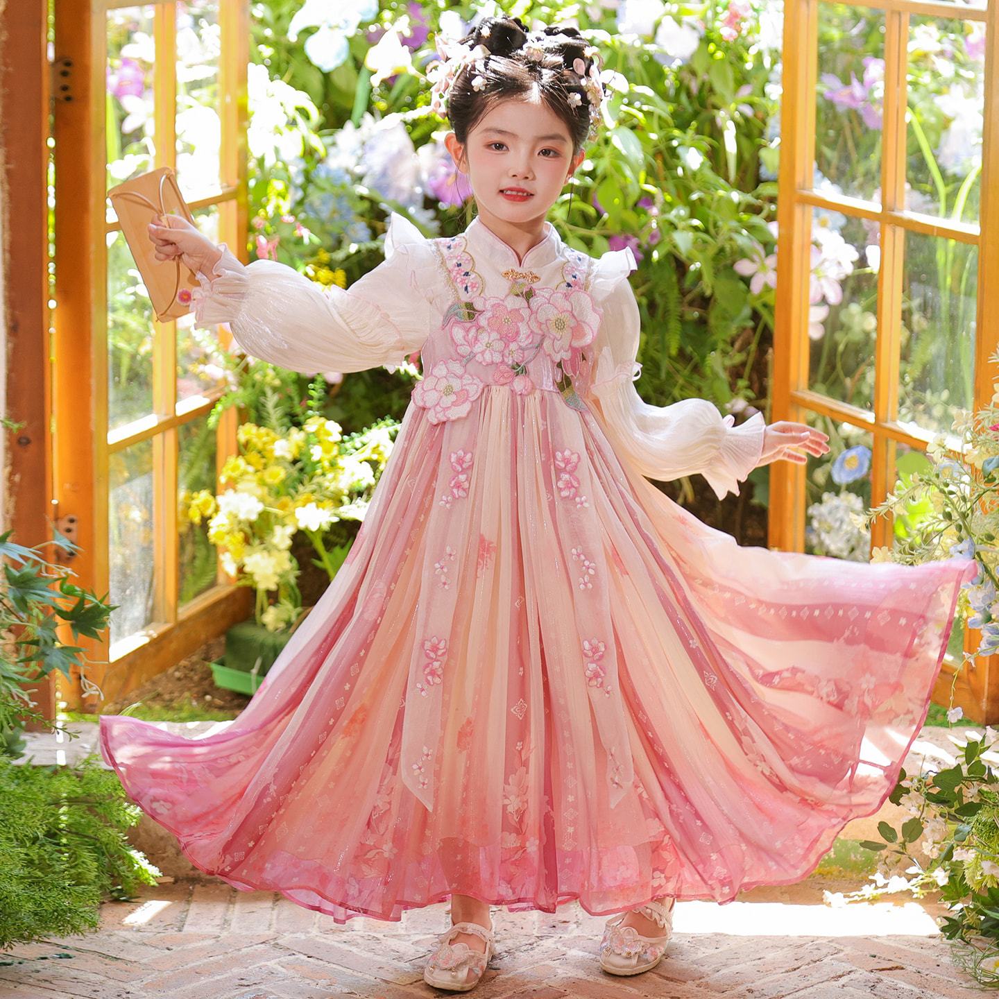 Girls Han Dynasty Autum Chinese Style 2025 New Super Fairy Costume Kidsren's Skirt Girl Ancient Style Princess Dress