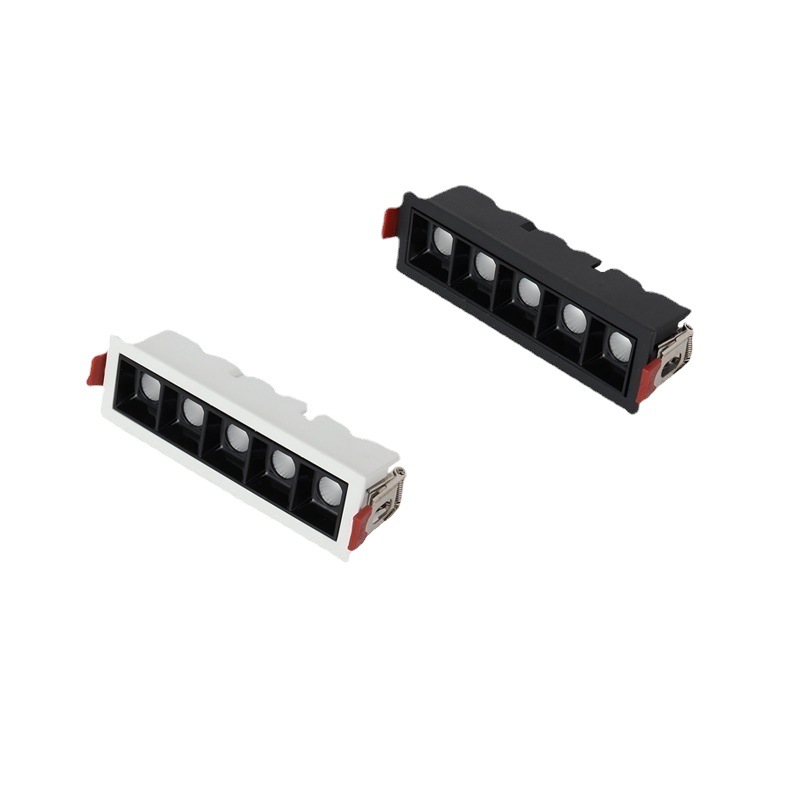 Embedded led grid line lamp long strip spot lamp household aisle corridor living room ceiling lamp without main lamp lighting