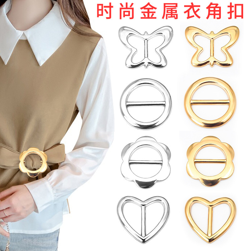 Металлическая угловая заколка, узелковая заколка, кнопка для шелкового шарфа, фиксирующая заколка для коротких рукавов, декоративная заколка для футболки Baita