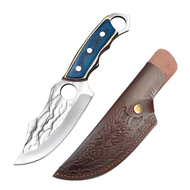 Hand-forged hand meat knife net red boning knife multi-purpose knife blue whale high hardness outdoor meat cutting fruit knife