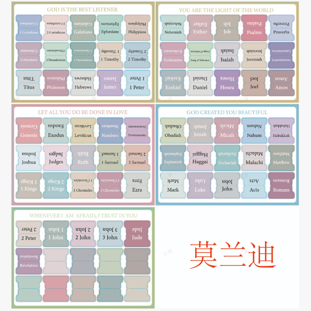 Amazon's Hot-Selling In-Stock Bible Book Category Marking Labels, In-Stock Gold-Stamped Waterproof Bible Index Stickers