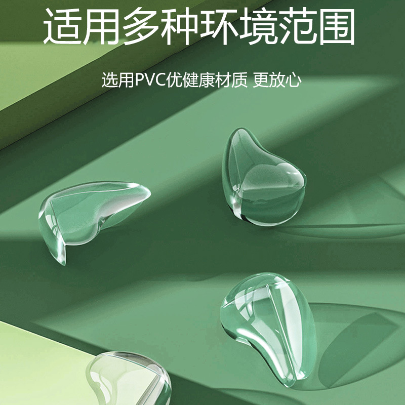 New Water Drop Anti-Collision Corner Transparent Table Corner Kidsren's Anti-Collision Protective Cover Furniture Silicone Thickeneded Anti-Collision Corner