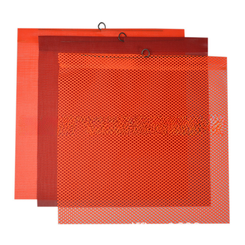 Cross-border Vinyl Coated PVC Mesh Warning Wooden Pole Hand Flag Hook Stretch Leather Warning Flag Hanging