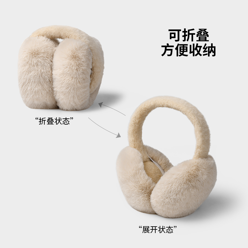 Stuffed Earmuffs, Winter Women's Winter Warm Earmuffs, Ear Protection, Earmuffs, Fashionable Student Anti-Freeze Ear Warmers, Foldableable