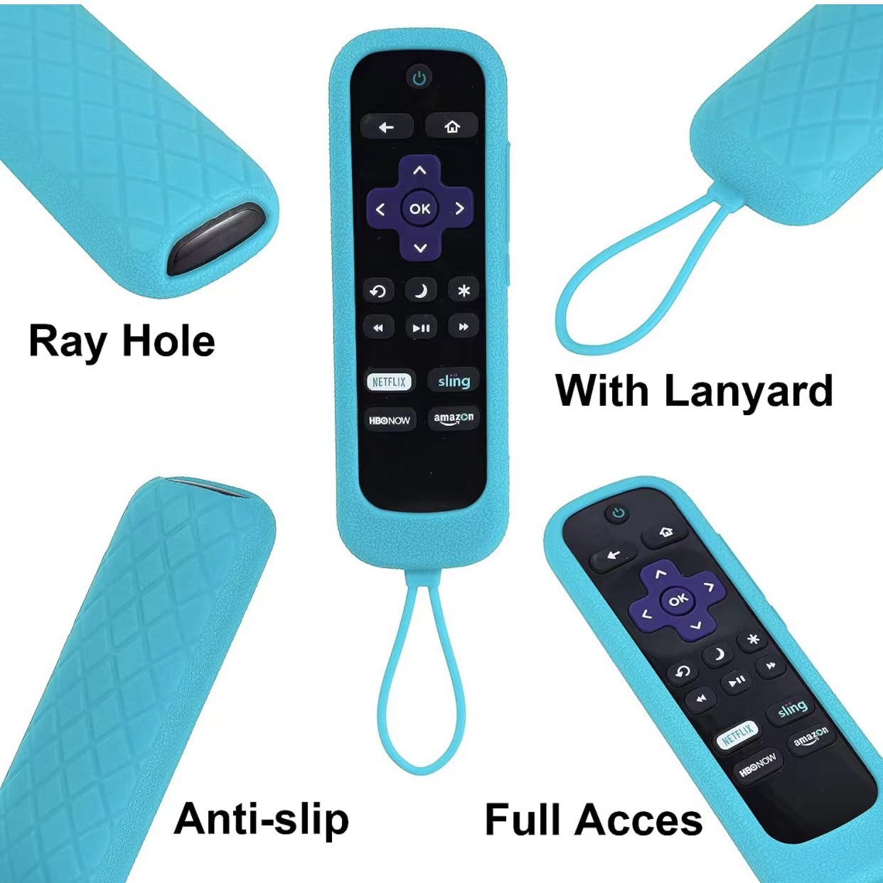 Ready Stock Suitable for Tcl Roku Rc280Tv Luminous Soft Silicone Stain-Resistant Tv Remote Control Protective Cover