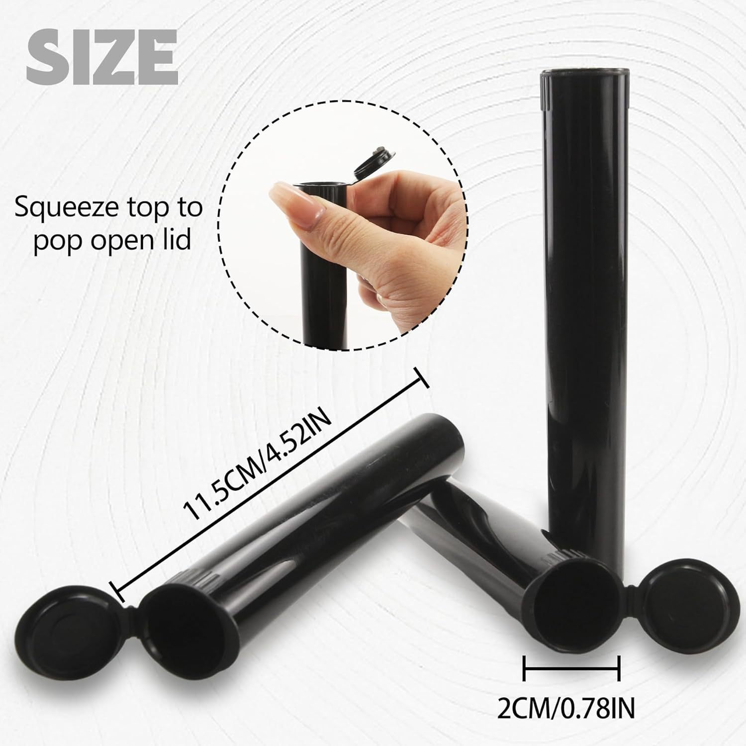 Cross-Border Storage Tube Pill Cotton Swab Tube Waterproof Cigarette Storage Tube with Lid Squeeze Bottle Sealed Plastic Container