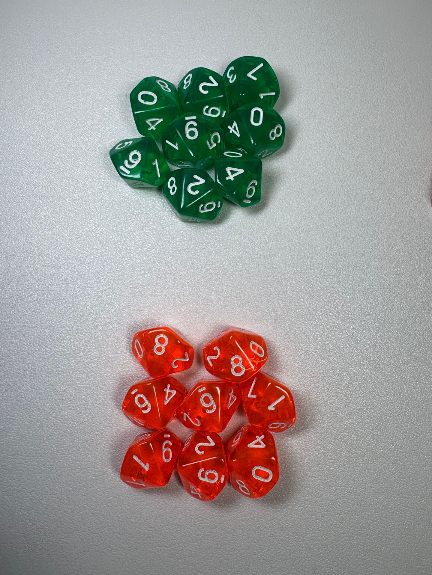 New High-End 10-Sided High-Transparency Colorful Transparent Acrylic Dice for Tabletop Role-Playing Games, Entertainment, and Teaching Accessories