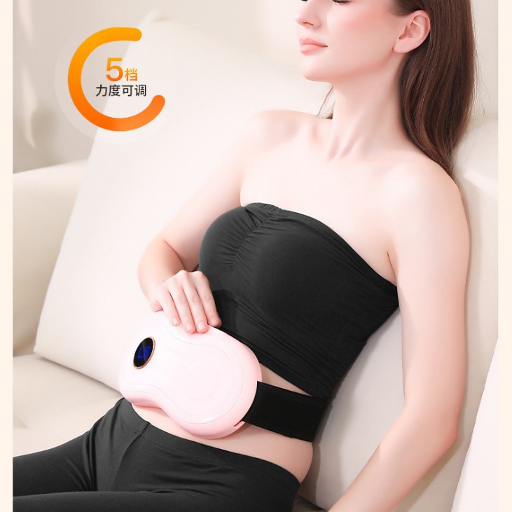 Электрический нагревательный пояс для снятия менструальной боли у девушек, вибрирующий горячий компресс для тётей