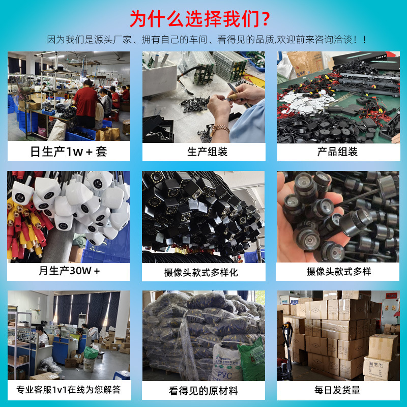 Reverse Image Universal Fisheye Wide-Angle Car Night Vision High-Definition Reversing Camera Ahd Rear View Car Camera