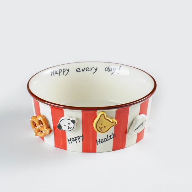Han ins Buttons Puppy Family Bucket Series Noodle Bucket 6.5 Inch Small Foot Bowl Dormitory Noodle Bowl