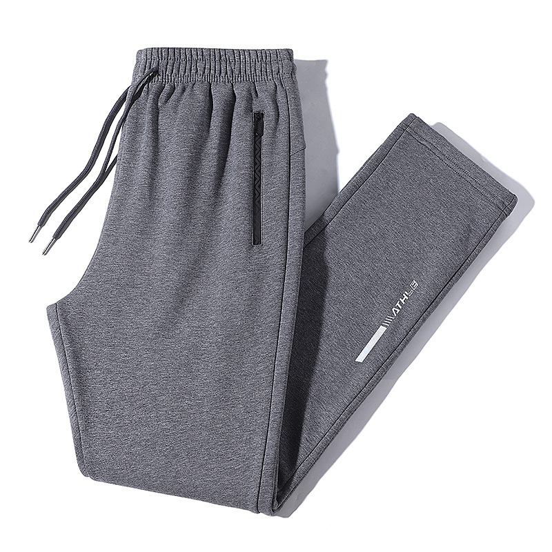 Fleece-Lined Thickened L-8Xl Cross-Border Plus-Size Men's Pants, Men's Sports Long Pants, Korean Style Trendy Casual Pants, Stylish