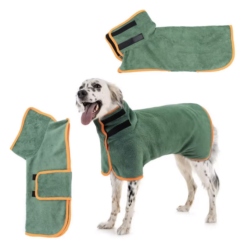 Cross-Border New Pet Bathrobe for Large Dogs, Full Body Wrap after Bathing, Water-Absorbent, Quick-Drying, Breathable Four-Season Dog Bathrobe