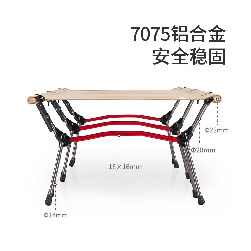 Outdoor Exquisite Camping Folding Bed, Lightweight Portable Car Camping Bed, Lightweight Camp Bed, Aluminum Alloy Single Bed