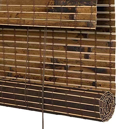 New Chinese Style Outdoor Indoor Shading Bamboo Curtain Bamboo Curtain Bamboo Roller Curtain Courtyard Hotel Club Tea House Office