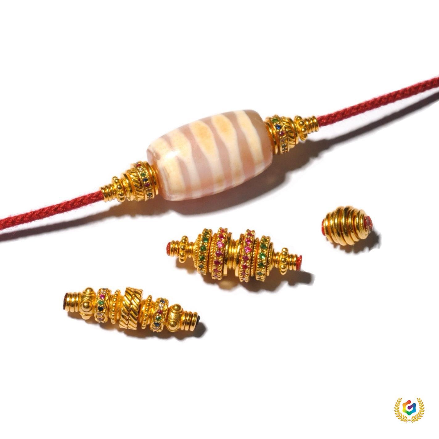 ✅ Light Luxury Retro-Colored Dzi Beads with Ancient Bead Accessories Universal Joint Clavicle Chain DIY Accessories Pendant Accessories