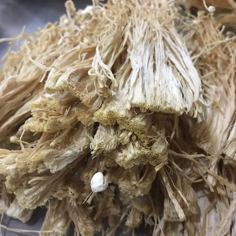 Directly Supplied from the Place of Origin Gutian Enoki Mushroom Dry Goods Wholesale Cut Root Unopened White Golden Needle Dried Enoki Mushroom Edible Fungi