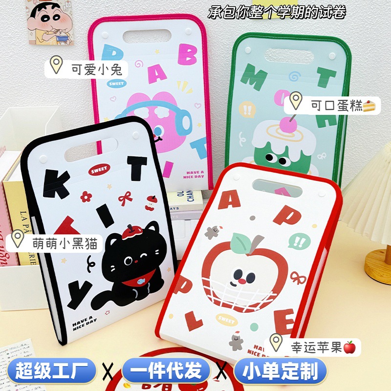 Популярный производитель 13-слойная вертикальная аккордеонная сумка утолщенная ПП сумка для хранения тестовых работ студентов A4