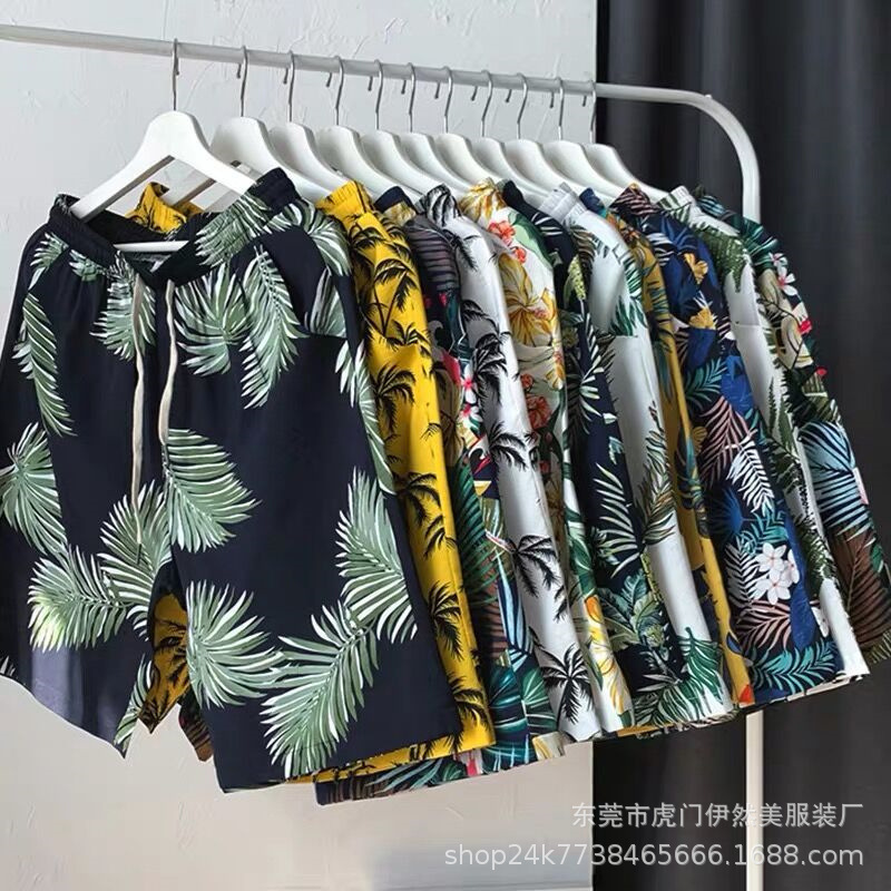 Water Beach pants men's quick-drying seaside vacation loose five-point swimming trunks drifting surfing shorts clothing wholesale