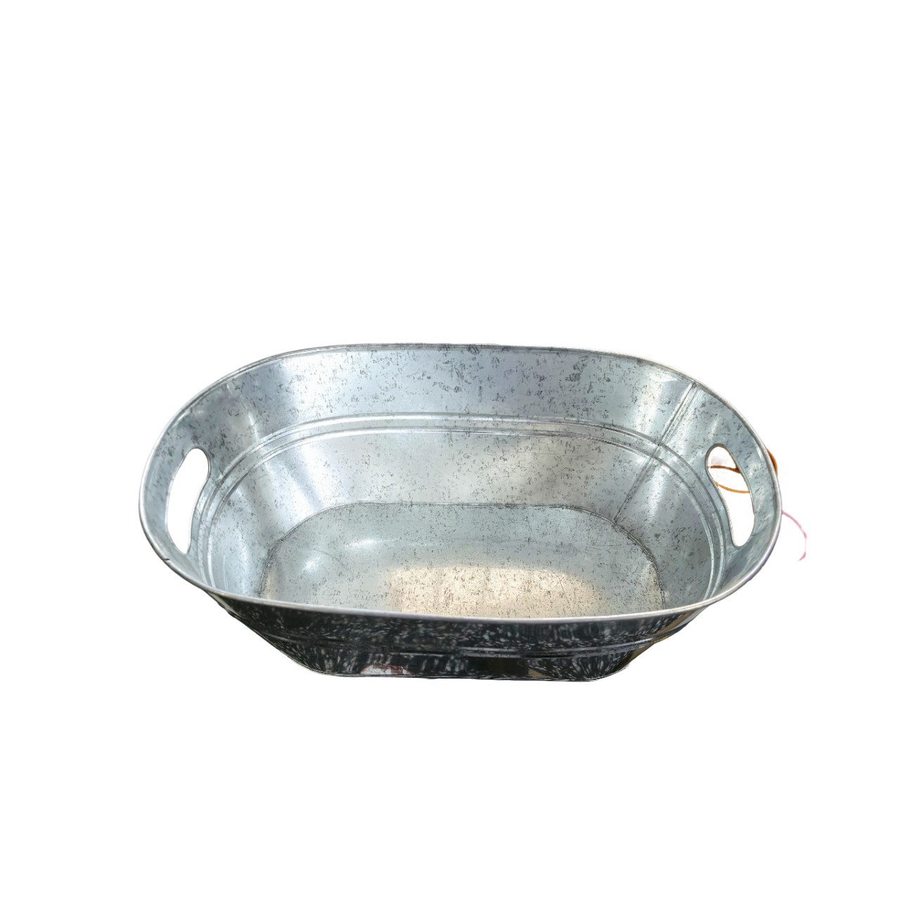 Овальное оцинкованное ведро для льда, ведро из нержавеющей стали, первичный цвет, сумка из железа, ведро для льда, металлическое ведро для пива