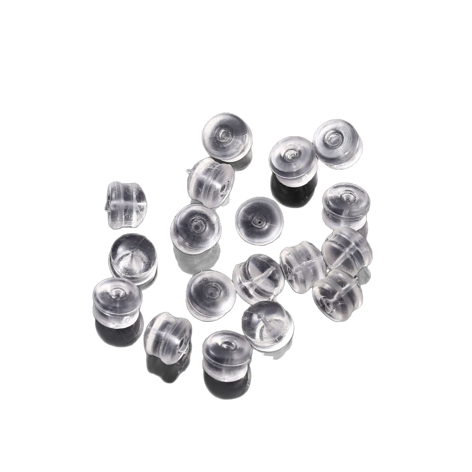 Silicone Bullet Ear Plug Ear Stud Transparent Plastic Pad Handmade DIY Earrings Accessories Ear Plug Ear Plug Ear Cap