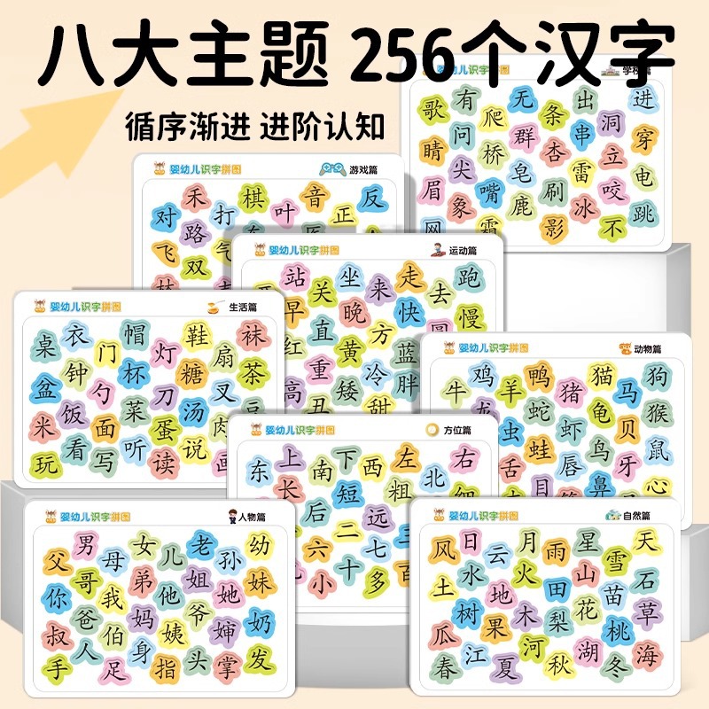 Children's Baby Fun Literacy Puzzle 3 to 6 Years Old Boys and Girls Kindergarten Easy Early Education Literacy Card