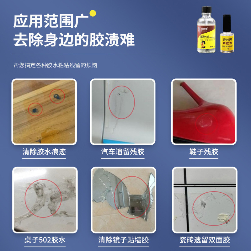 Manufacturer's Large Bottle of 502 Glue Remover, Dali Glue Remover, Quick-Drying Glue White Mist 401 Glue Nail Polish Remover