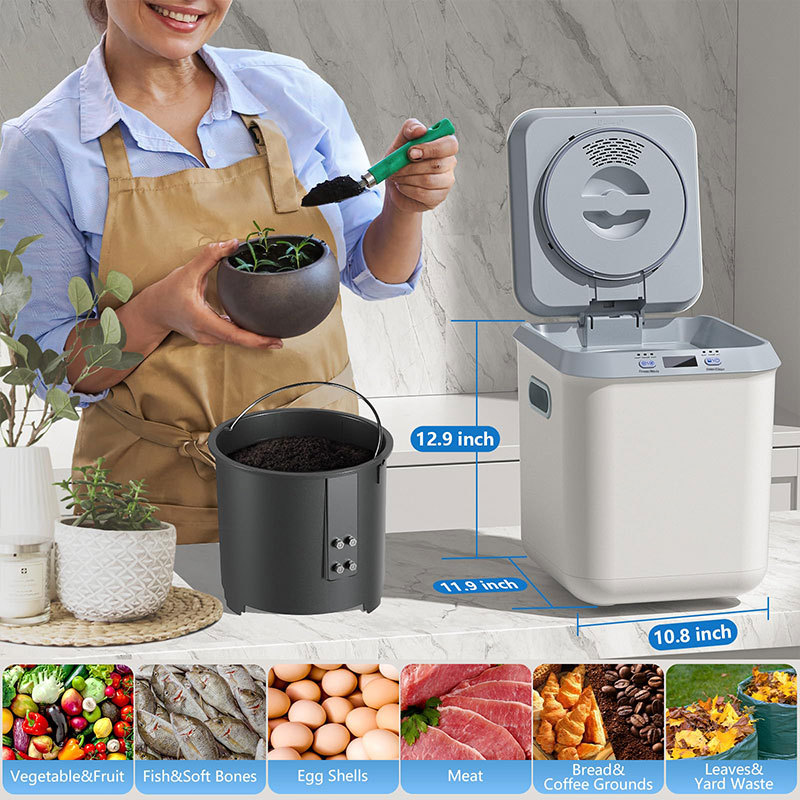 Cross-Border Hot-Selling Household Kitchen Waste Disposer 3.3L Electric Composting Machine Smart Food Kitchen Processor
