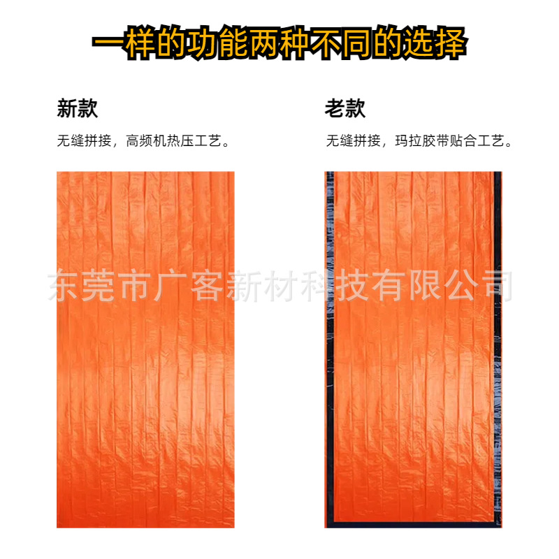 Cross-border outdoor anti-loss of temperature sleeping bag PE aluminum film sports first aid tent sleeping bag warm orange hot pressing emergency sleeping bag