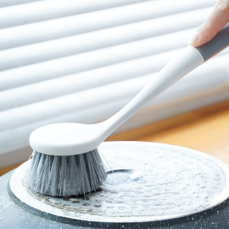 Long handle pot washing brush household small brush does not hurt pot brush pot artifact kitchen non-stick pan decontamination cleaning brush dishwashing brush
