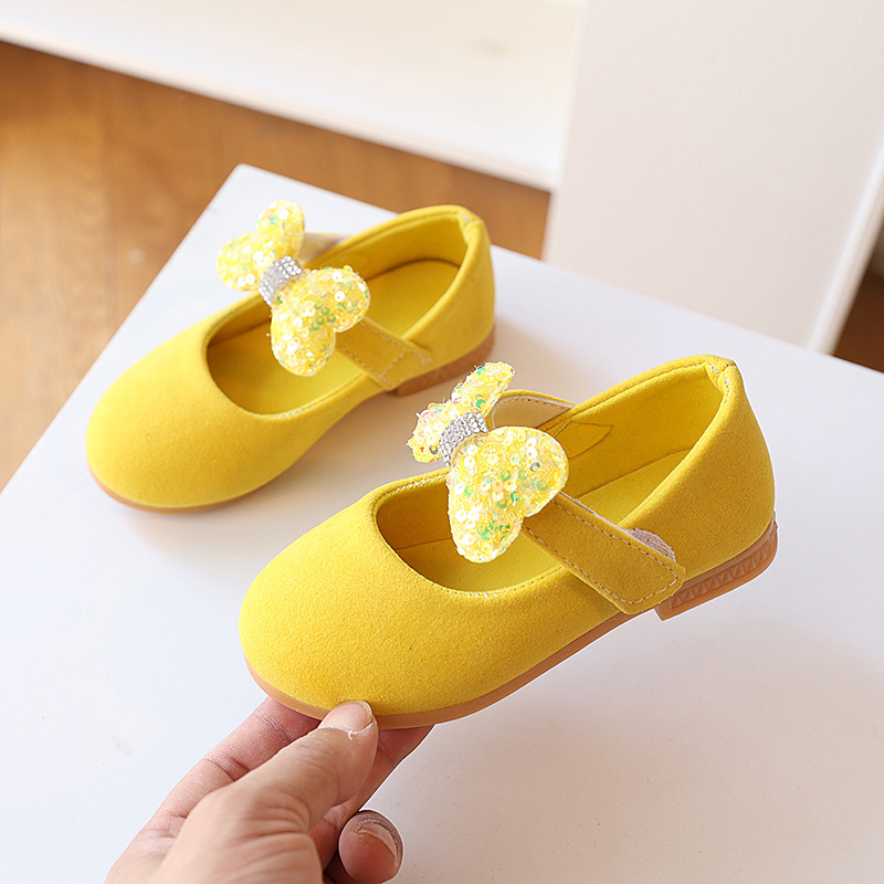Girls Shoes New Princess Shoes Little Girls Shoes Bow Spring and Autumn Children's Women's Performance Children's Shoes Soft Sole