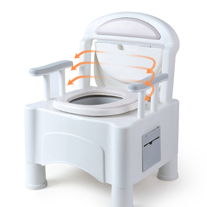 Adult Toilet Mobile Portable Toilet for the Elderly Pregnant Women Disabled Toilet Stool Adjustable High and Low Urine Bucket