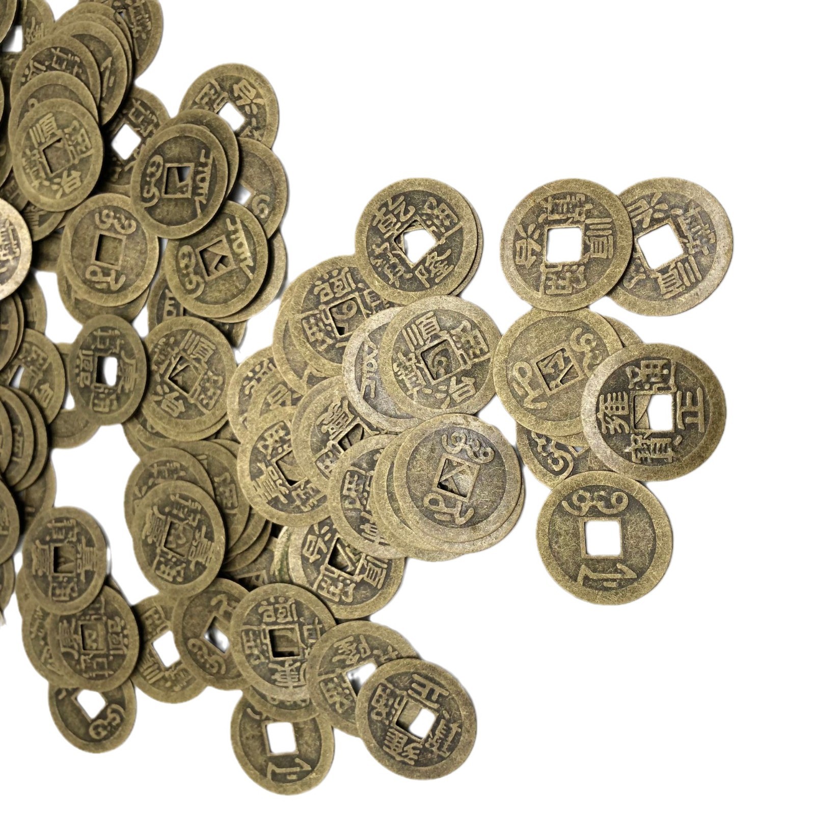 Manufacturer Wholesale 2.3cm Metal Retro Five Emperors' Money and Six Emperors' Money, Various Antique Brass Coins Kangxi Tongbao
