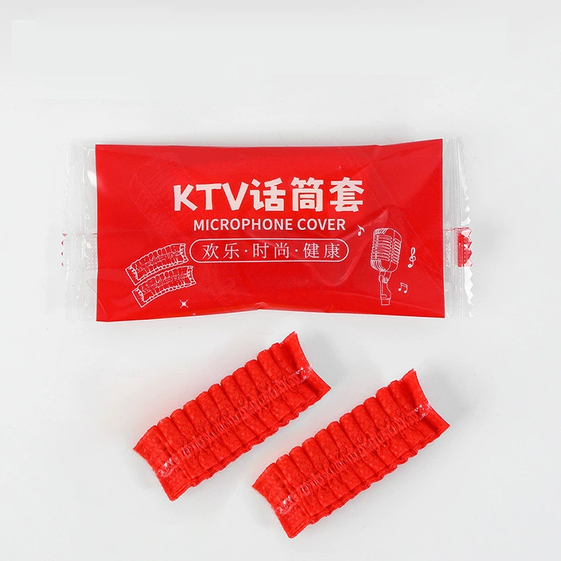 Ktv Microphone Cover Microphone Protective Cover Disposable Non-Woven Fabric Individually Packaged O-Shaped U-Shaped Dust Cover Protective Cover