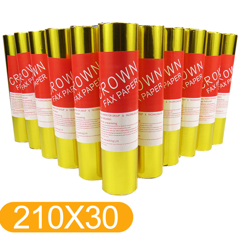 Fax Paper Thermal Paper Universal 210X30 Thermal Fax Machine Paper 20 Rolls Full Box Printing Paper Record Paper Cashier Paper