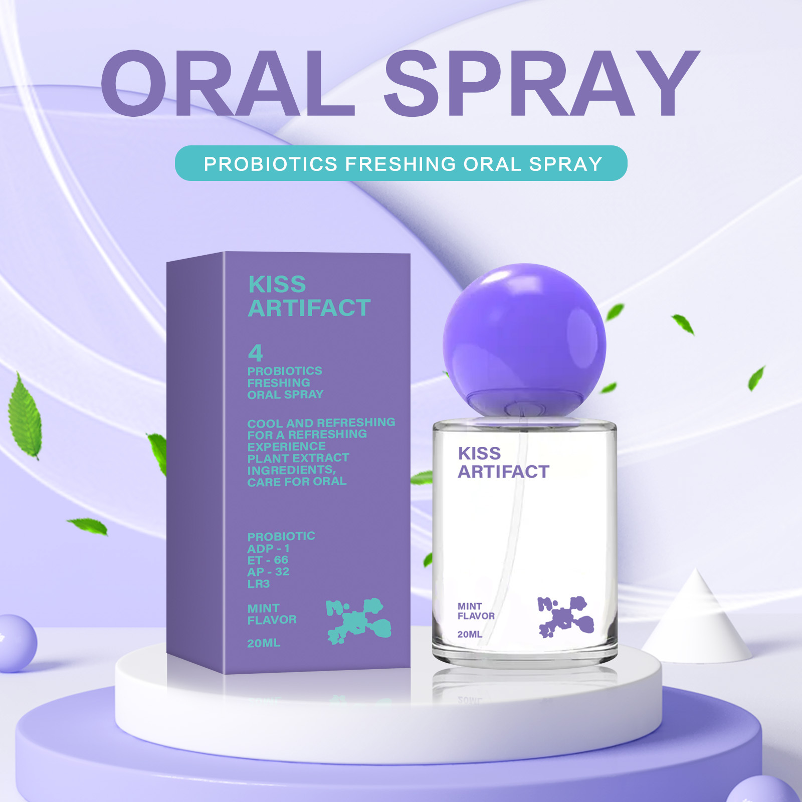 Cross-border non-standard probiotic oral spray fresh breath oral care portable oral spray 20ml