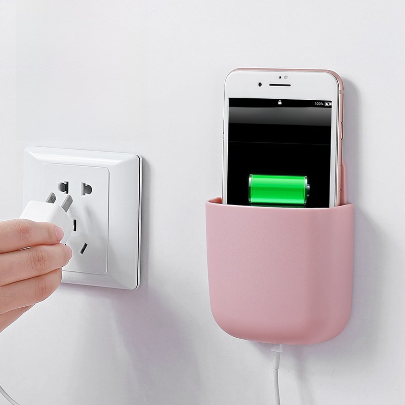 Remote Control Storage Box Tv Air Conditioner Wall-Mounted Bedside Mobile Phone Charging Rack Storage Punch-Free Placement Rack