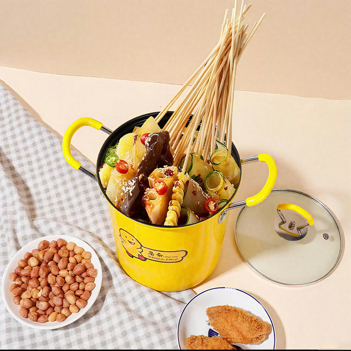 Tempura Fryer Large-Capacity Fryer Household Small Multi-Functional Smokeless with Filter Oil-Saving Non-Stick Fryer