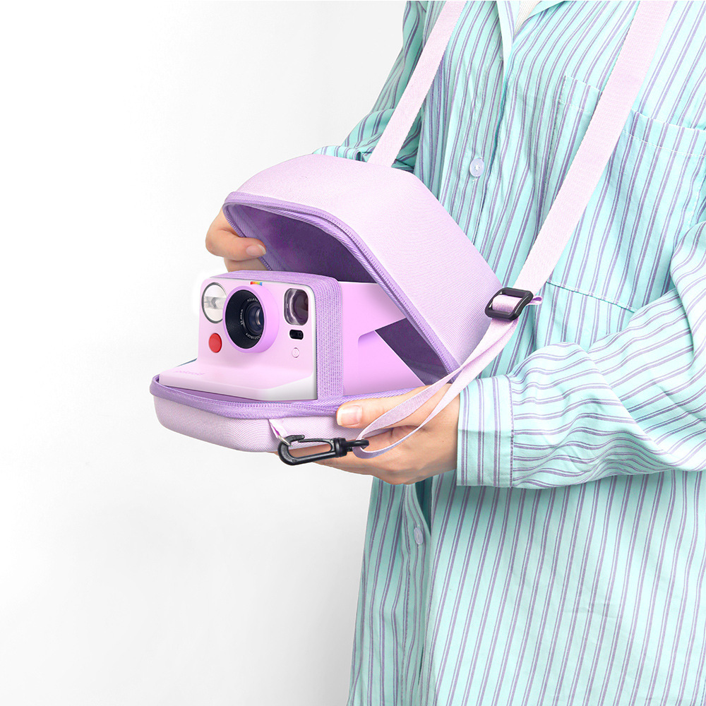Suitable for Polaroid Universal Purple Cloth Texture Fitted Cosmetics Bag Protective Eva Hard Shell Protective Bag