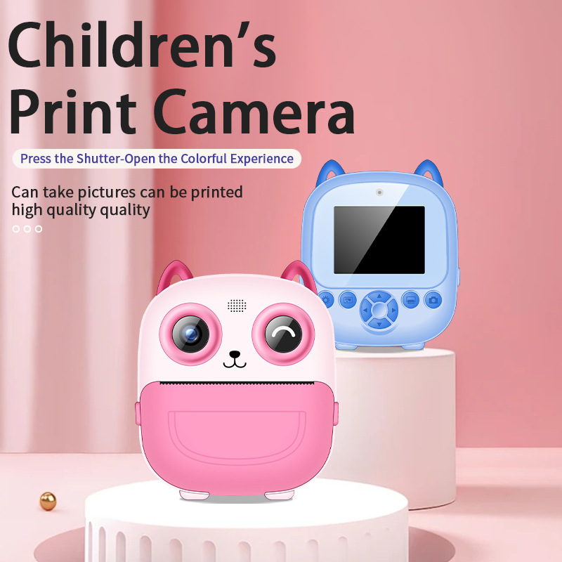 Cross-Border Children's Cartoon Instant Print Camera Digital Camera Two-In-One Bluetooth Connection Mobile Phone Portable Camera