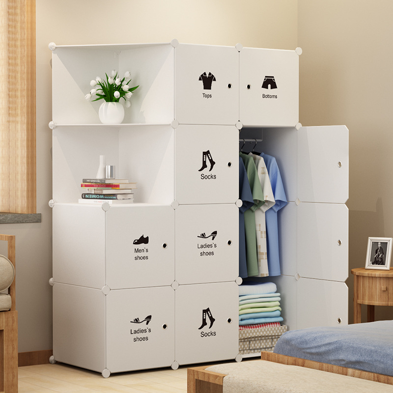 Simple Sticker Storage Cabinet Children's Assembly Plastic Locker Student Rental Multi-layer Simple Wardrobe Factory Direct Sale