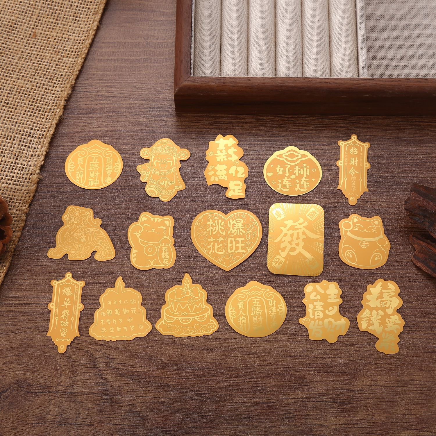 2025 Год Змеи Разбогатеть Золотой мобильный телефон Стикер Принести богатство и сокровища Кот Бога богатства Принцесса Пожалуйста, процветание и мир Талисман ПВХ Карта Партия