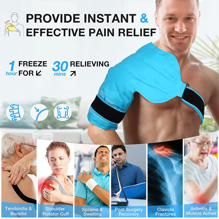 worldbio Shoulder Ice Bag Reusable Gel Cold and Hot Compress Ice Bag Suitable for Postoperative Recovery of Shoulder Injury