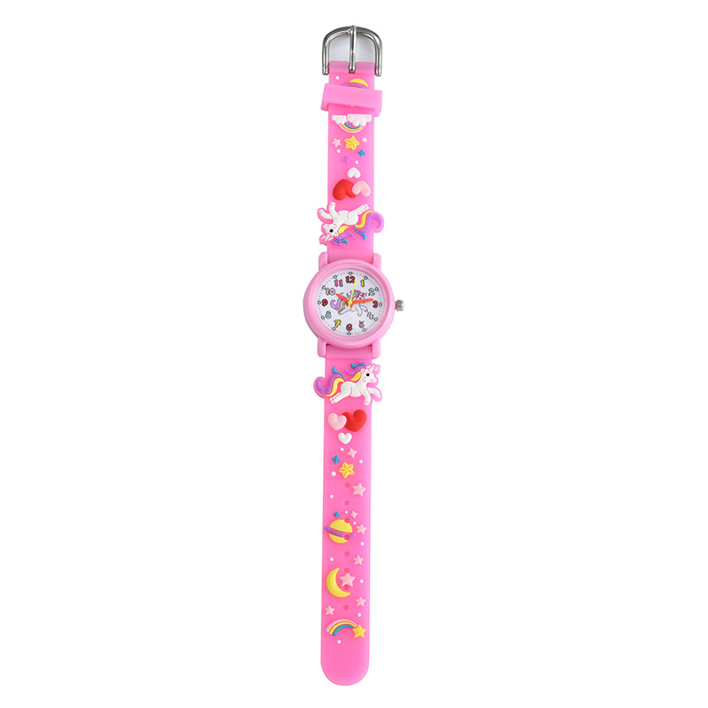 Le Tong Cartoon Watch 3D Silicone Waterproof Quartz Watch Cute Unicorn Children's Student Watch Multiple Style Wholesale