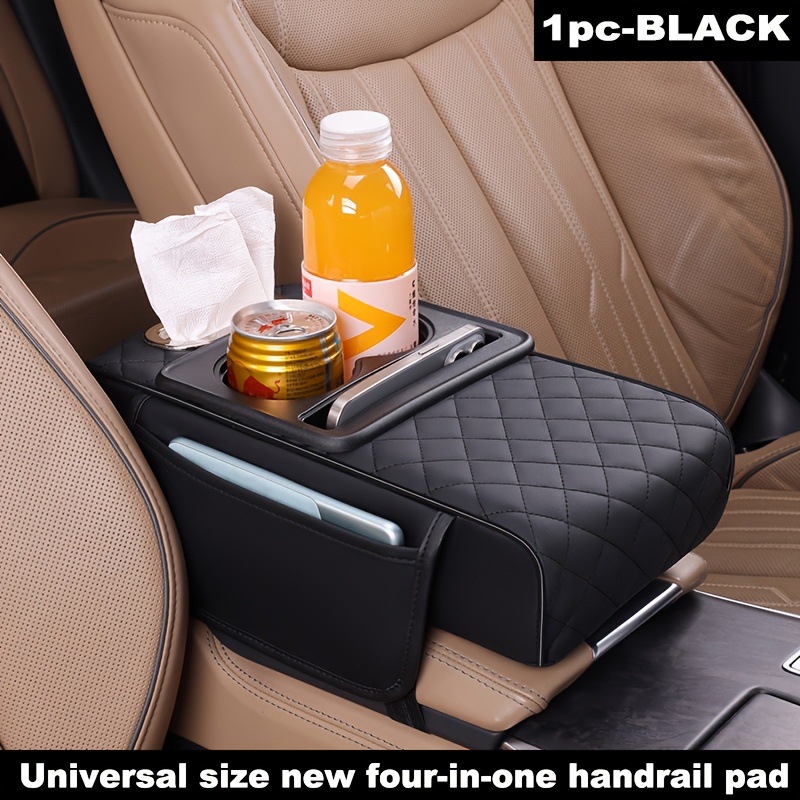 Многофункциональный коврик для подлокотника автомобиля, подушка для увеличения высоты, подставка для стаканов, сумка для хранения салфеток