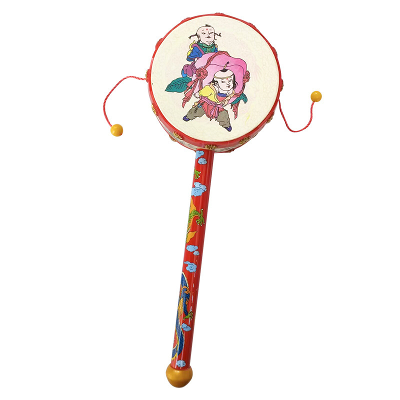 Large 23cm Baby High-Quality Rattle Baby Hand-Shaking Toy Children's Percussion Instrument Drum Direct Sale