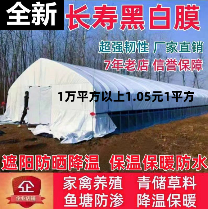 Пленка для теплиц утолщенная черно-белая зеленая пленка культура пленка водонепроницаемая охлаждающая теплоизоляционная затеняющая пленка пленка для съедобных грибов