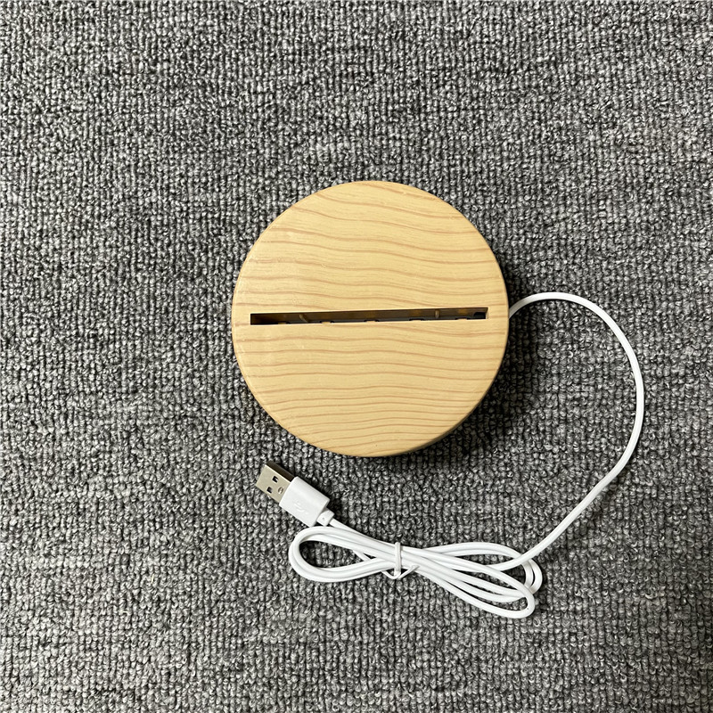 Factory wholesale 3D night light base touch charging acrylic small table lamp holder accessories cross-border exclusive