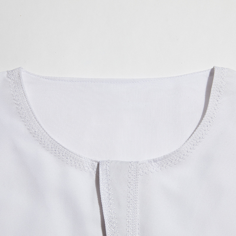 Cross-Border Arabic Robes Men's New Dubai Clothing Arabic Robes Polyester Saudi Middle Eastern Men's Clothing Wholesale